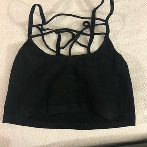 Caged black bralette